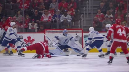 TBL@DET: Rasmussen scores goal against Andrei Vasilevskiy