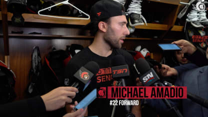 Michael Amadio dispo médias après le match contre MTL