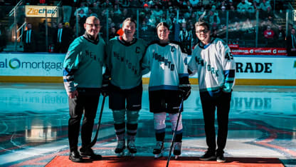 PWHL New York with Graves Asham puck drop