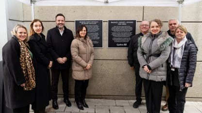 New plaques at the Bell Centre