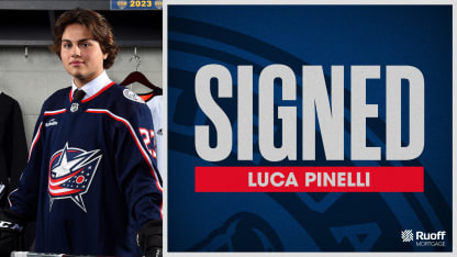 blue jackets luca pinelli entry level contract