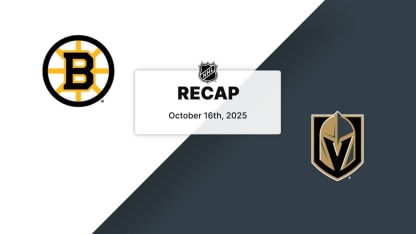 Recap: Bruins at Golden Knights 10.16.25