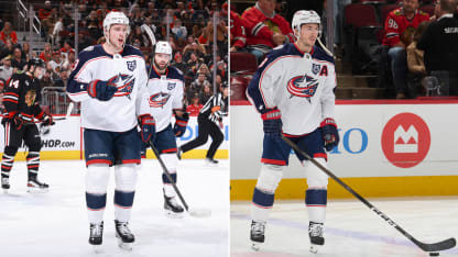 Charlie Coyle Zach Werenski bakom seger för Columbus Blue Jackets