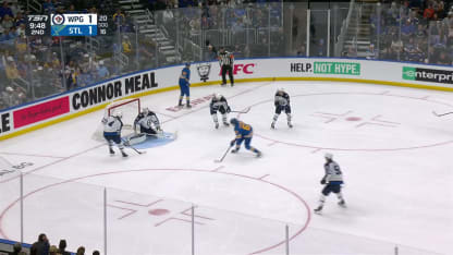 WPG@STL: Hellebuyck with a great save against Jake Neighbours