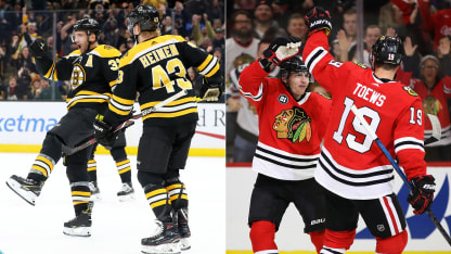 Bruins Blackhawks split