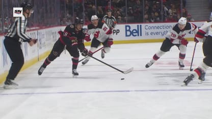 NJD@OTT: Stutzle scores goal against Jake Allen