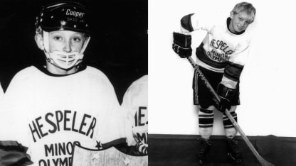 Young Wayne Gretzky split image