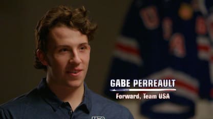 Gabe Perreault on Team USA's top line, more