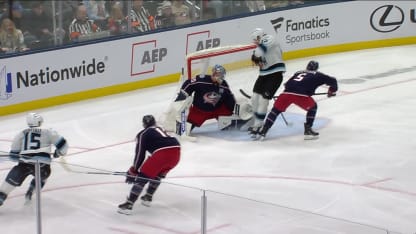 Kerfoot fires one from a wide angle