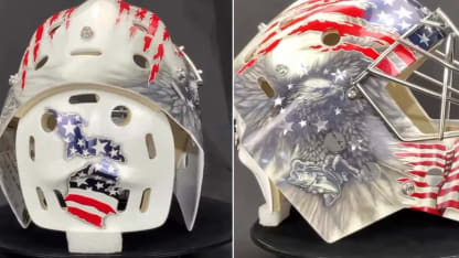 Connor Hellebuyck Team USA goalie mask