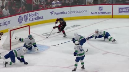 VAN@CAR: Hall scores goal against Kevin Lankinen