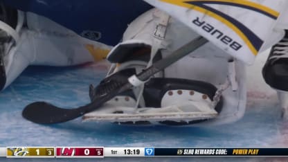 Barron's stick gets stuck in Annunen's pad