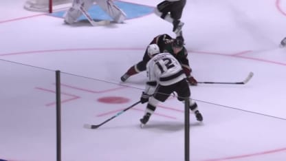 Moore nets a shot from the face off dot