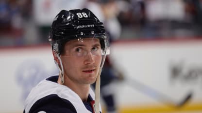 Martin Necas #88 of the Colorado Avalanche looks on prior to the game against the Minnesota Wild at Ball Arena on February 26, 2026 in Denver, Colorado. (Photo by Michael Martin/NHLI via Getty Images)