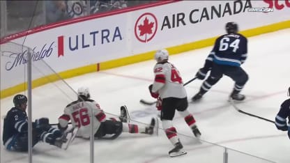 NJD@WPG: Marino scores goal against Jets