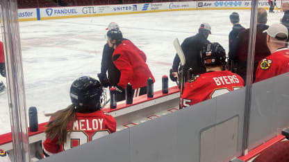 Chicago Blackhawks host Make A Wish teens practice
