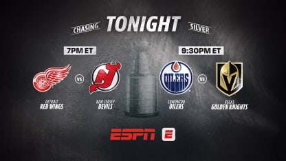 Red Wings vs. Devils, Oilers vs. Golden Knights tonight on ESPN