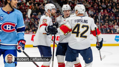 Panthers score vs Canadiens badge Laflamme