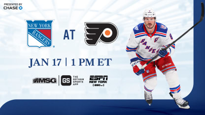Rangers at Flyers: Pregame Notes | 01.17.26