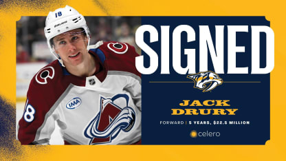 Predators Sign Jack Drury to Five-Year, $22.5 Million Contract