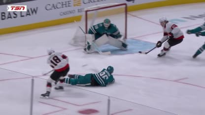 Adam Gaudette with a Goal vs. San Jose Sharks