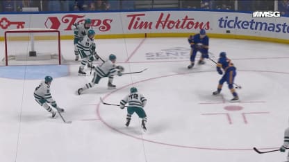 Quinn scores on empty net for hat trick