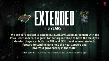 Minnesota Wild Announces Extension of ECHL Affiliation Agreement 072624