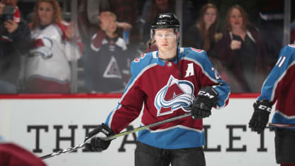 Nathan MacKinnon warmup pregame Florida Panthers 2019 October 30