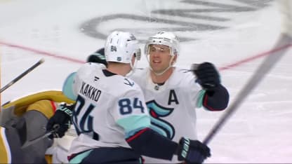SEA@VGK: Kakko scores goal against Akira Schmid