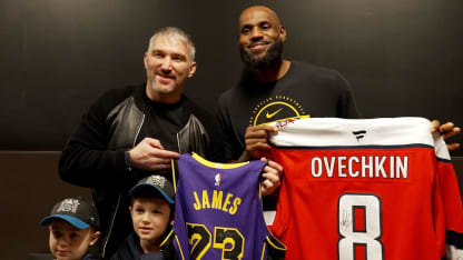 Alex Ovechkin meets LeBron James, each swap jerseys