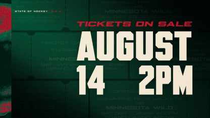 MINNESOTA WILD SINGLE-GAME TICKETS FOR 2025-26 SEASON ON SALE THURSDAY, AUGUST 14 2025