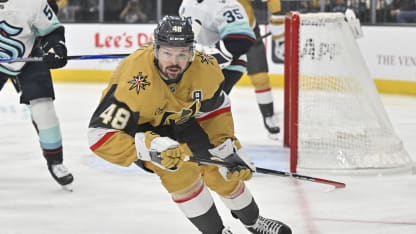 Tomas Hertl #48 of the Vegas Golden Knights skates during the first period against the Seattle Kraken at T-Mobile Arena on January 31, 2026 in Las Vegas, Nevada. (Photo by David Becker/NHLI via Getty Images)