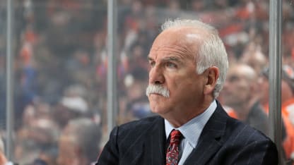 Head Coach of the Florida Panthers Joel Quenneville watches a play on the ice against the Philadelphia Flyers on February 10, 2020 at the Wells Fargo Center in Philadelphia, Pennsylvania. (Photo by Len Redkoles/NHLI via Getty Images)