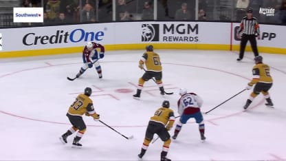 COL@VGK: Lehkonen scores goal against Carter Hart