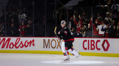 Linus Ullmark höll första nollan för säsongen för sitt Ottawa Senators