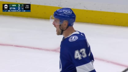 MIN@TBL: Raddysh scores PPG against Filip Gustavsson