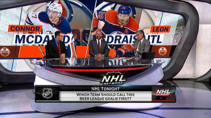 Connor McDavid and Leon Draisaitl play in amateur game