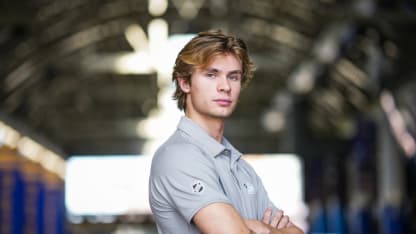 Gavin McKenna poses for a portrait during the 2026 NHL Scouting Combine at KeyBank Center on June 3, 2026 in Buffalo, New York. (Photo by Mark Blinch/NHLI via Getty Images)