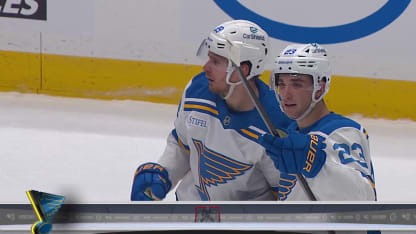 Buchnevich doubles Blues' lead