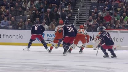 ANA@CBJ: Werenski scores goal against Ville Husso