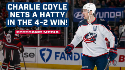 Charlie Coyle Nets His 2nd Career Hat Trick in Chicago! 😤 | Postgame Media