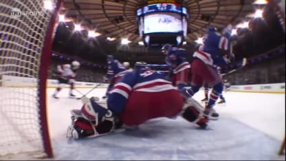 NJD@NYR: Quick with a great save against Simon Nemec