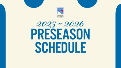 2025 New York Rangers Preseason Schedule