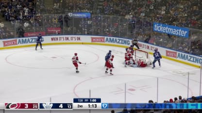 CAR@TOR: Bussi with a great save against Auston Matthews
