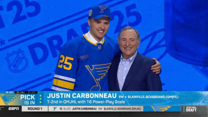 Blues select Carbonneau with 19th pick