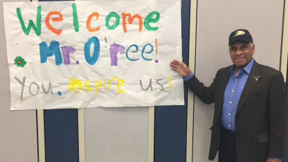 Willie O'Ree visits School in Anaheim