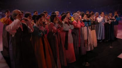 Harmonic group performs national anthem