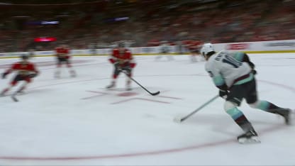 SEA@FLA: Beniers scores goal against Sergei Bobrovsky