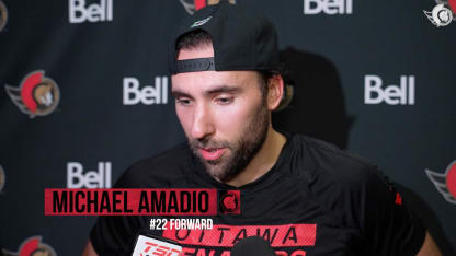 Michael Amadio dispo médias après le match contre MTL