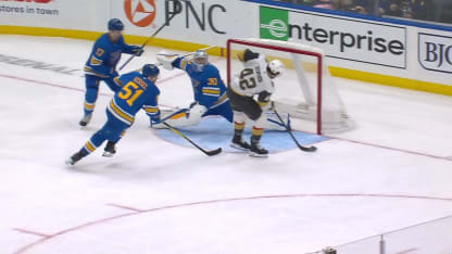 VGK@STL: Hofer with a great save against Braeden Bowman